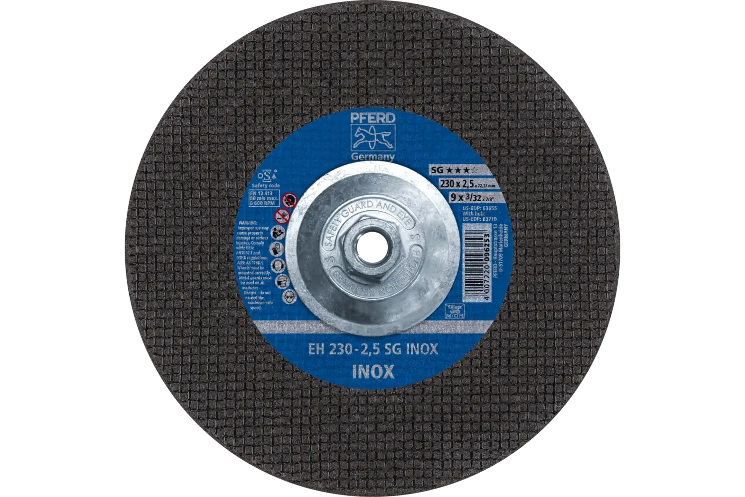 Picture of Pferd Cut-Off Wheel, 9" X 3/32 X 5/8-11, Sg Inox, T27, Aluminum Oxide